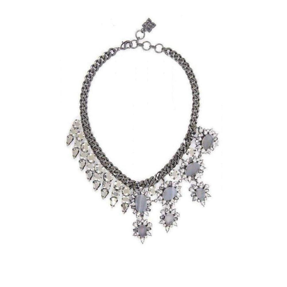 BCBGMAXAZRIA - Half Gemstone Spiked Necklace